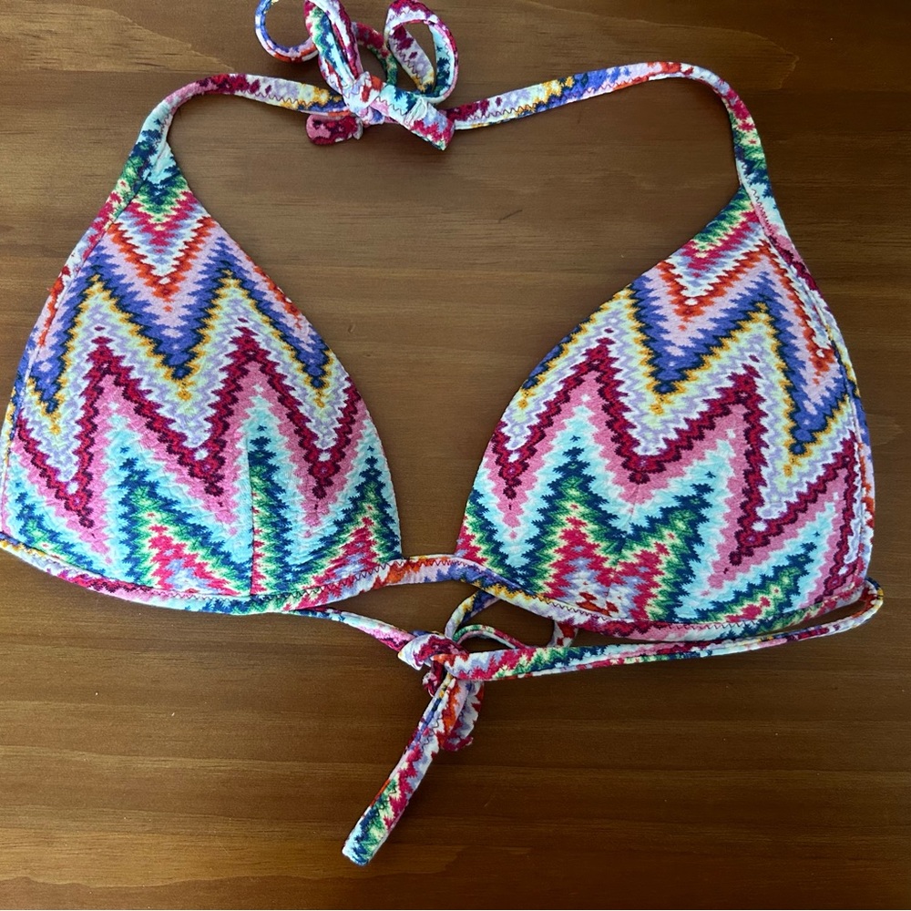 Colorful Zigzag Bikini Top